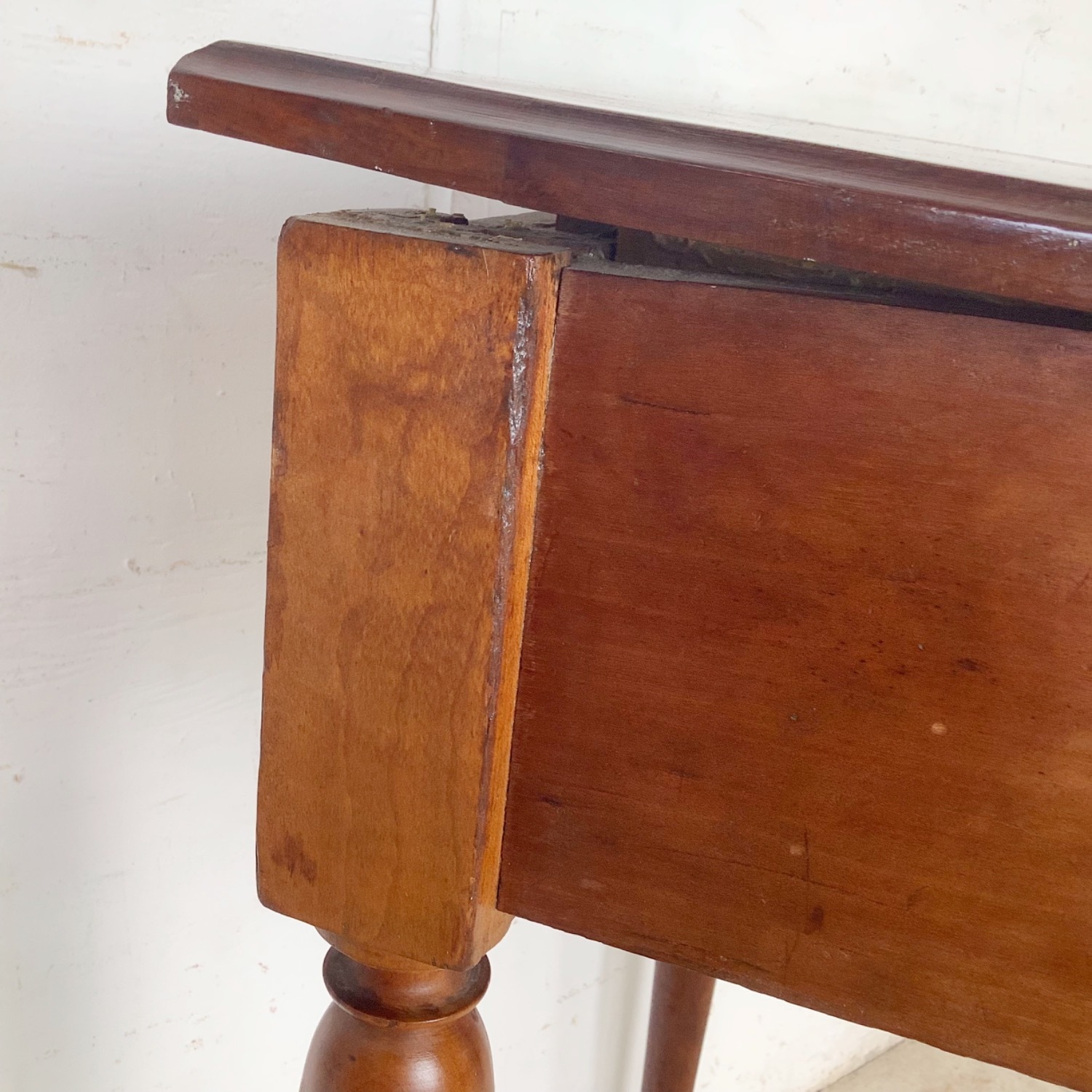 Antique French Country Walnut Side Table - image-14