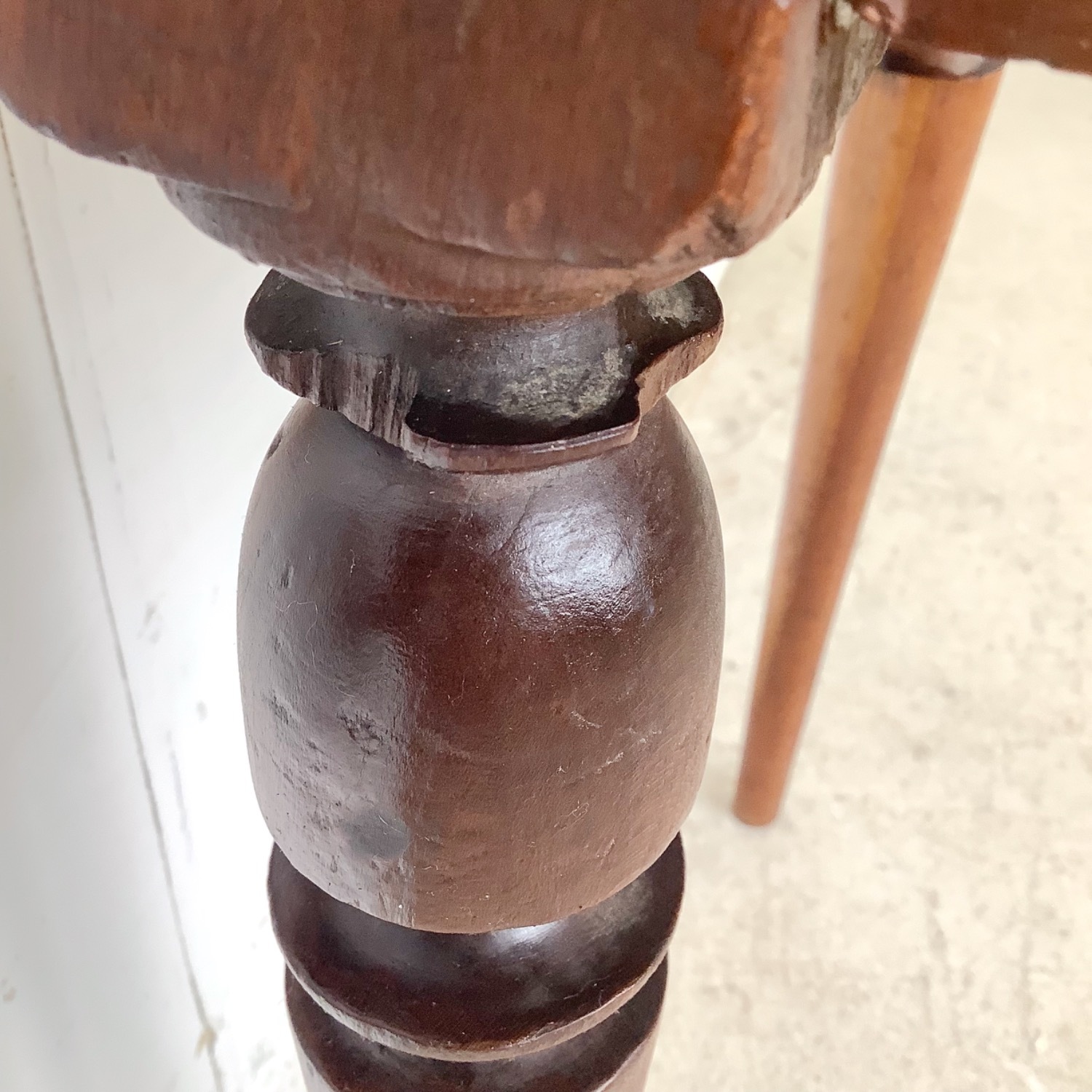 Antique French Country Walnut Side Table - image-17