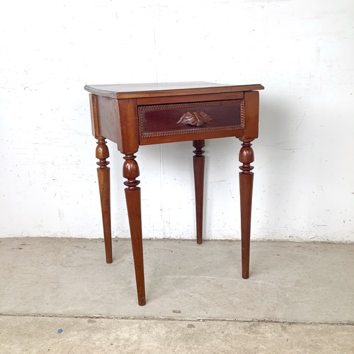 Used Antique French Country Walnut Side Table for sale on AptDeco