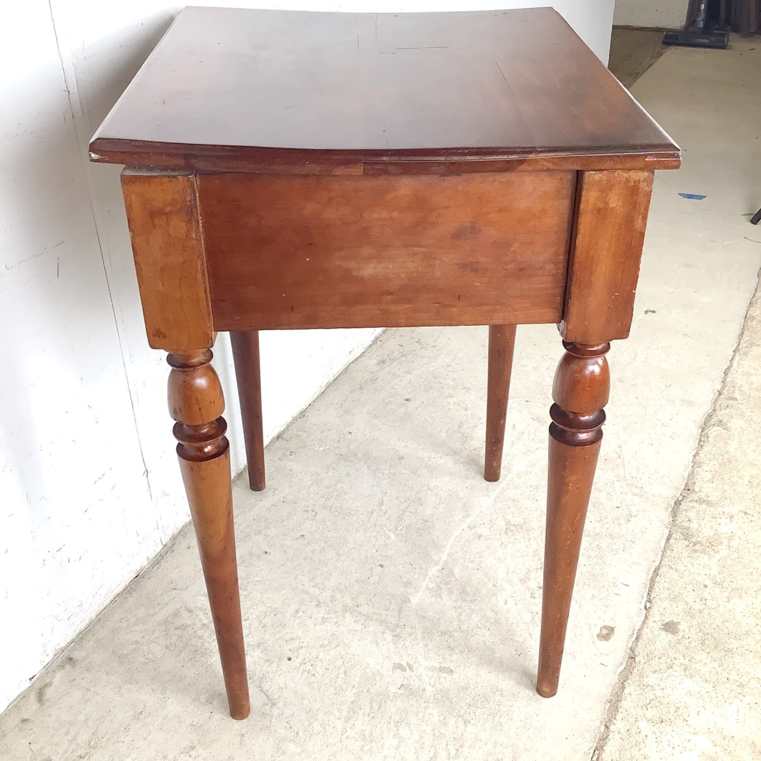 Antique French Country Walnut Side Table - image-13