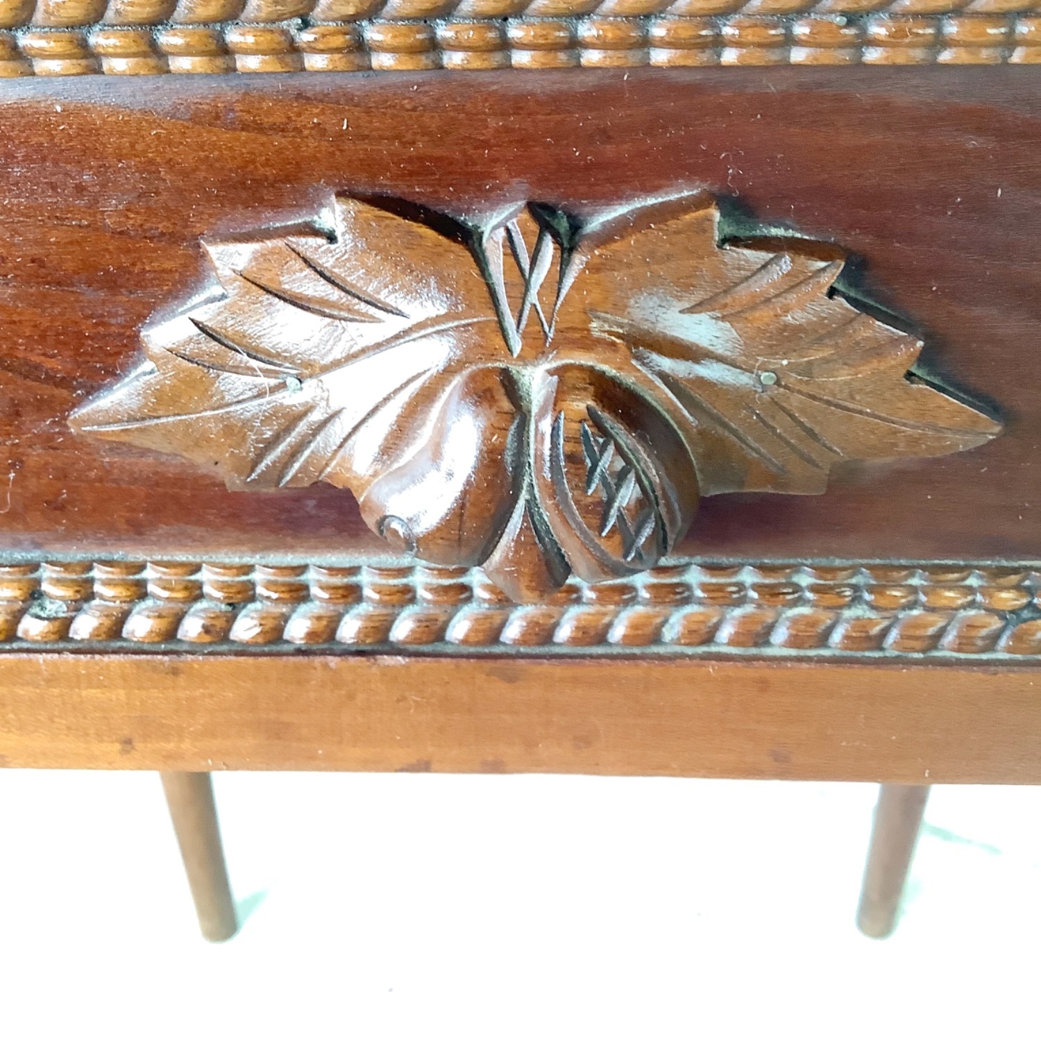 Antique French Country Walnut Side Table - image-6