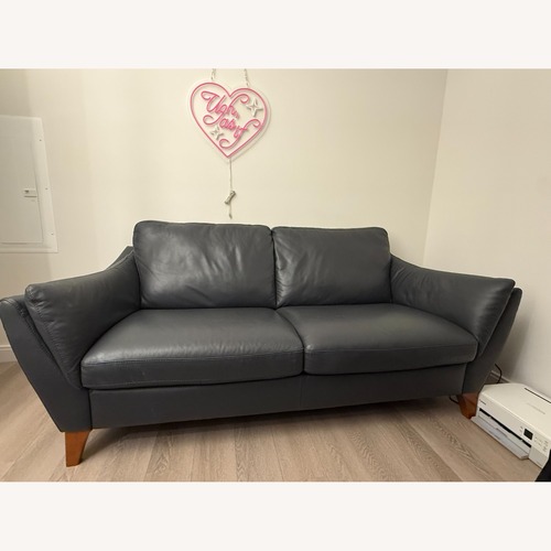 Used Raymour & Flanigan Greccio Leather Sofa for sale on AptDeco