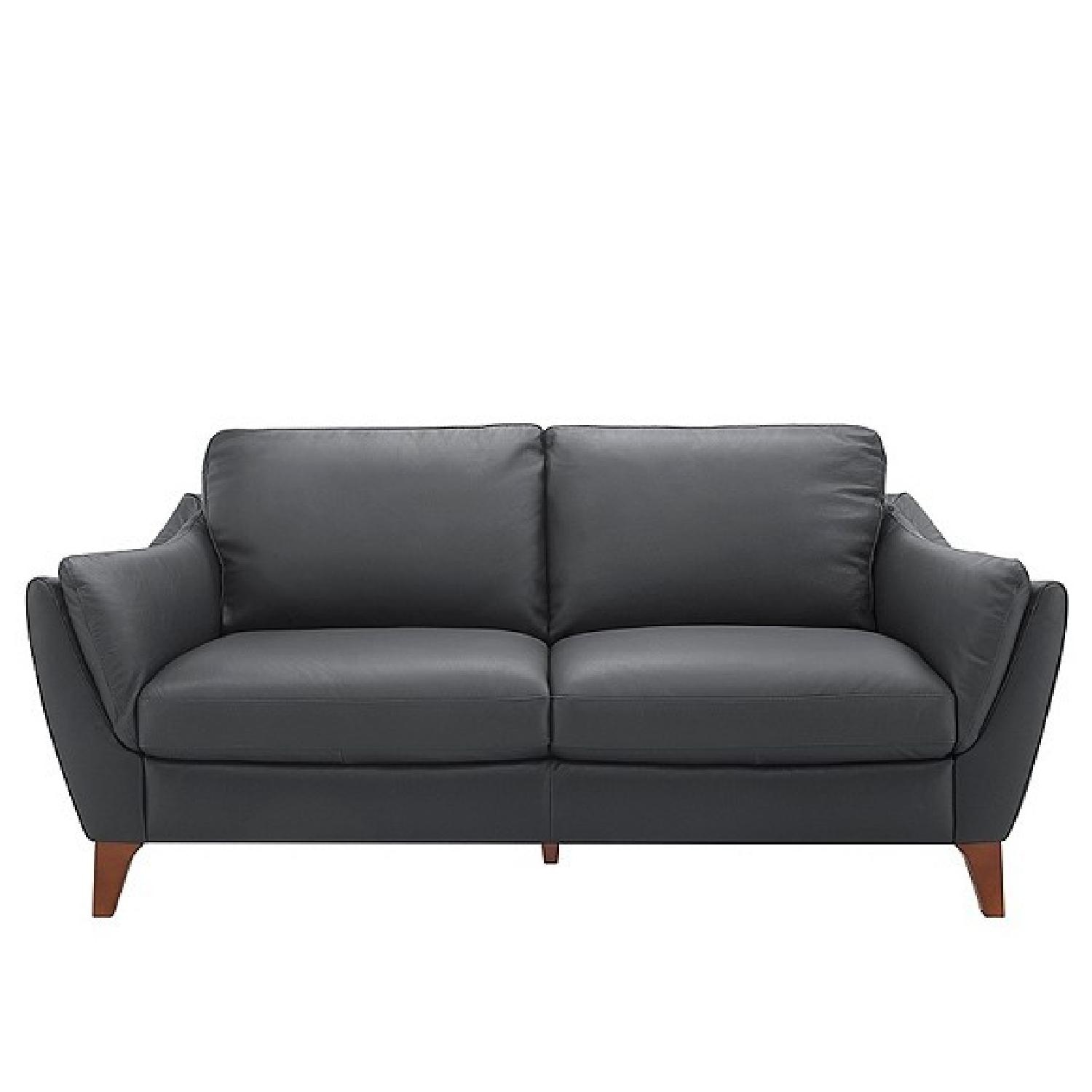 Raymour & Flanigan Greccio Leather Sofa - image-6
