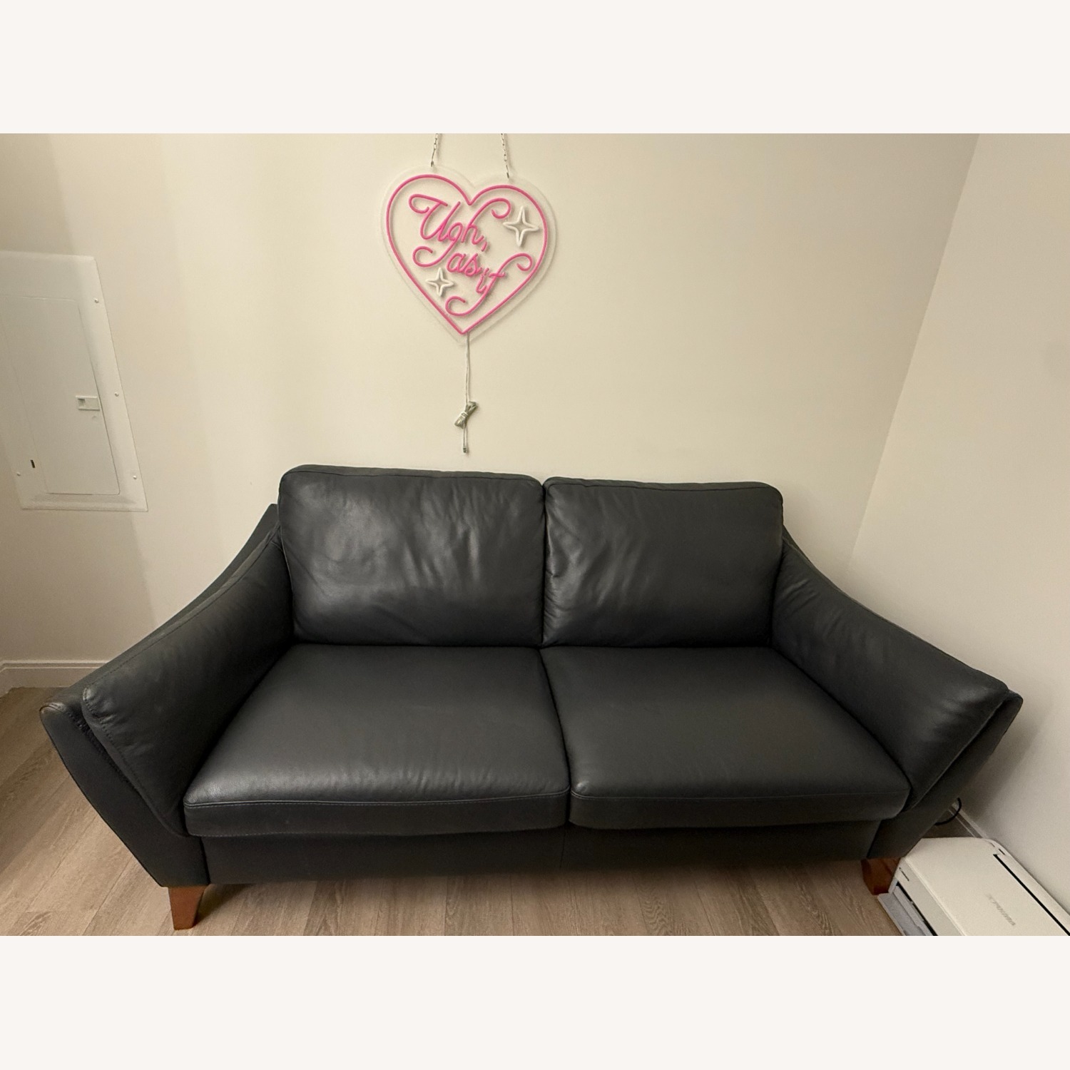 Raymour & Flanigan Greccio Leather Sofa - image-4