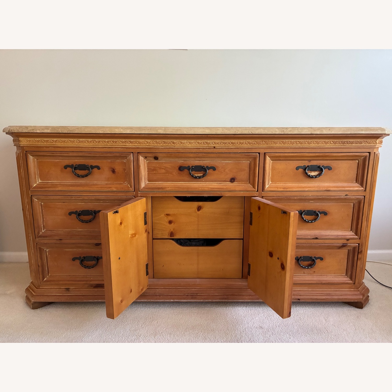 Natural Wood Dresser - image-2