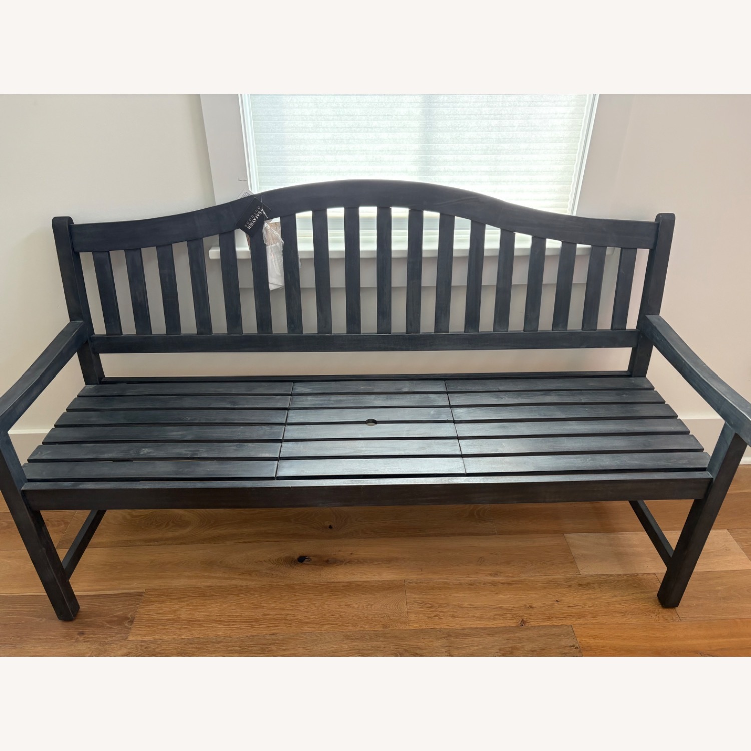 Safavieh Outdoor Wooden Bench with Pop-up Table - image-7