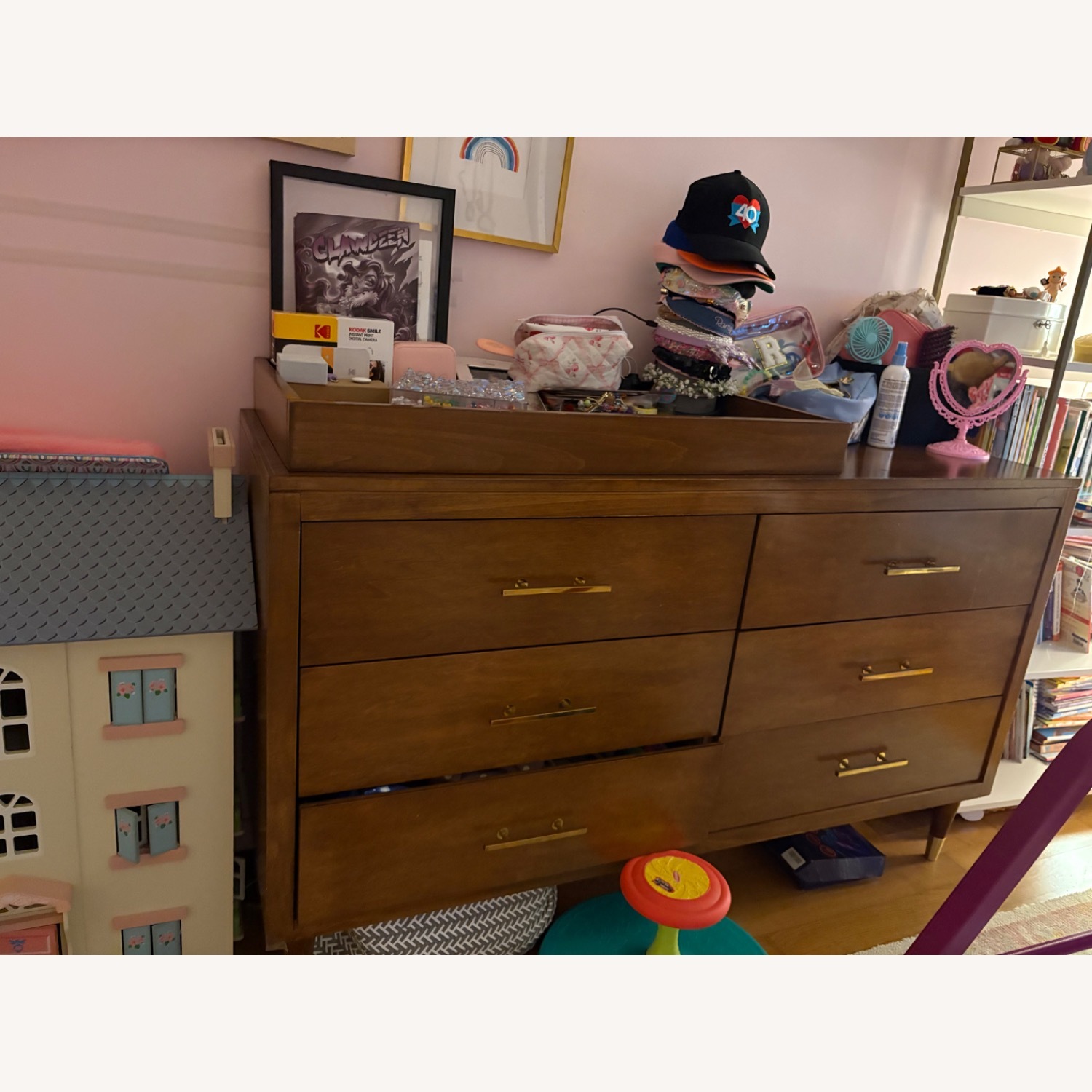 Newport Cottages Dark Brown Wood Dresser - image-3