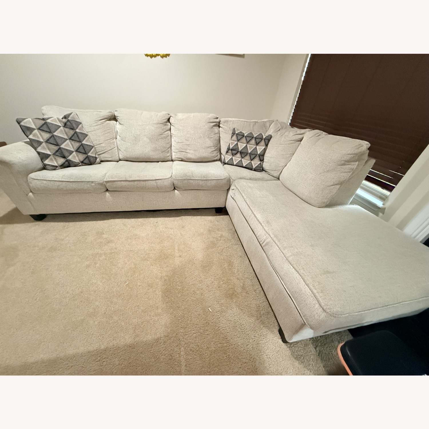 Ashley Furniture Natural Fabric 2 Piece Sectional - image-3