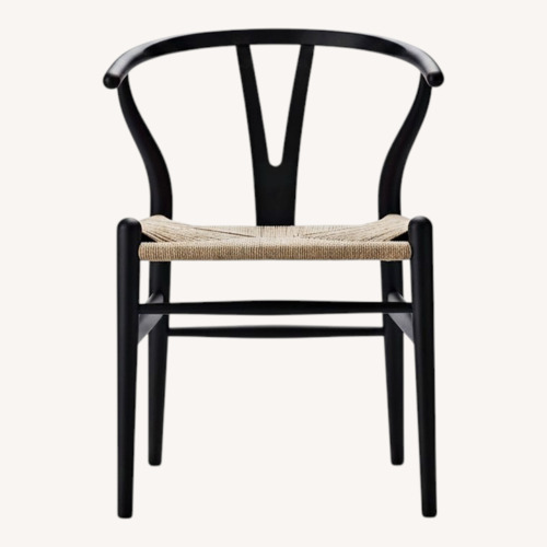 Used Lumens Black Wood Armchair for sale on AptDeco