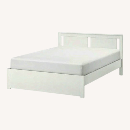 Used IKEA Songesand White Wood Full Bed for sale on AptDeco
