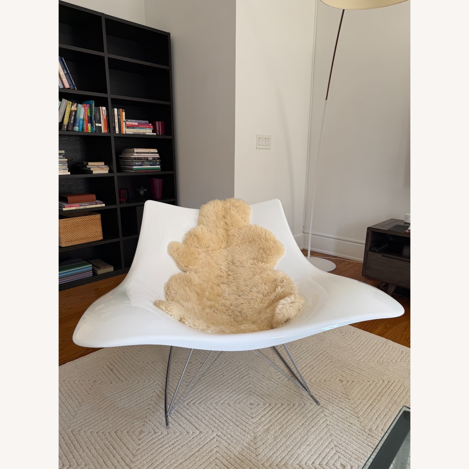 Thomas Pedersen White Lacquer Armchair - image-1