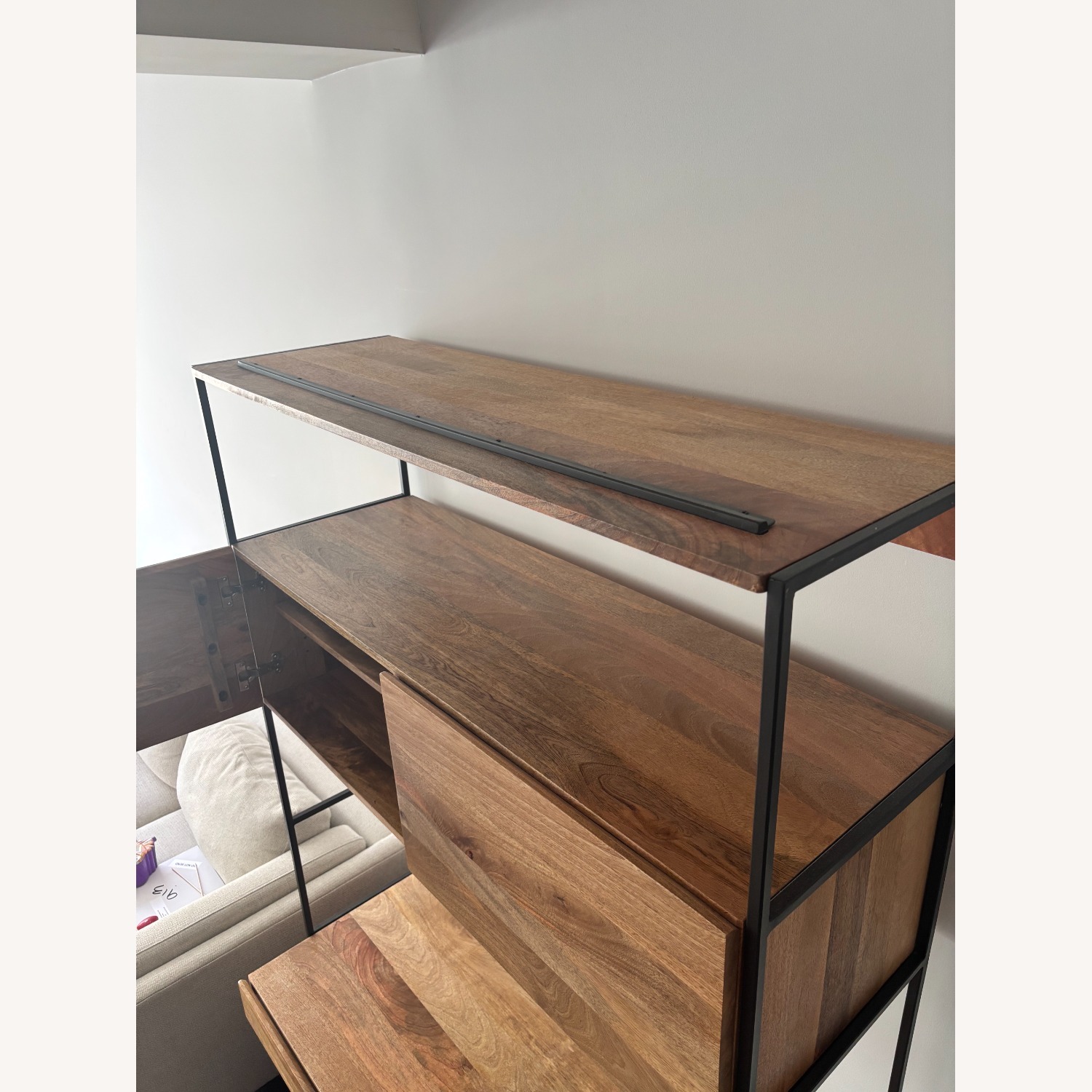 West Elm Natural Wood Desk - image-2