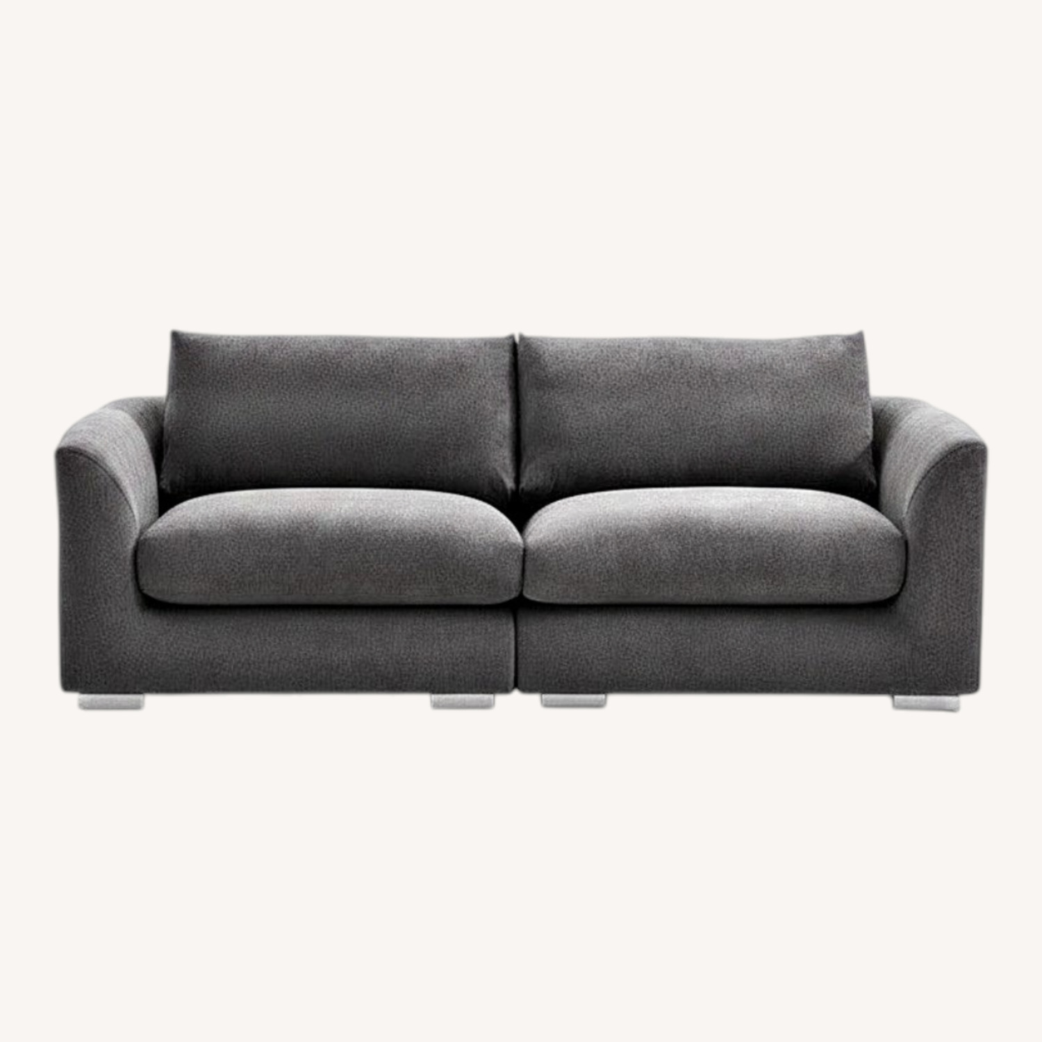 Valyou Feathers Dark Gray Fabric 3+ Seater Sofa - image-0