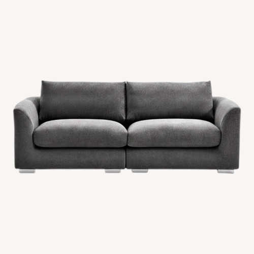 Used Valyou Feathers Dark Gray Fabric 3+ Seater Sofa for sale on AptDeco