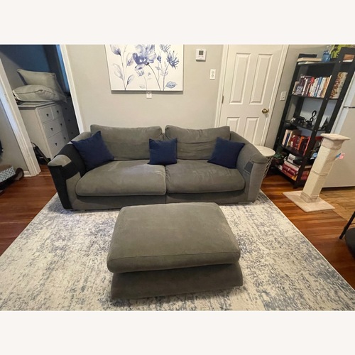 Used Valyou Feathers Dark Gray Fabric 3+ Seater Sofa for sale on AptDeco