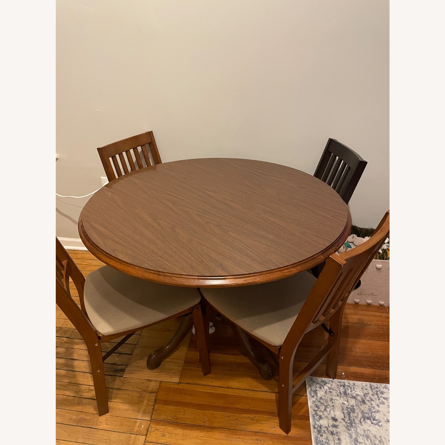 Dark Brown Wood Dining Set - image-2