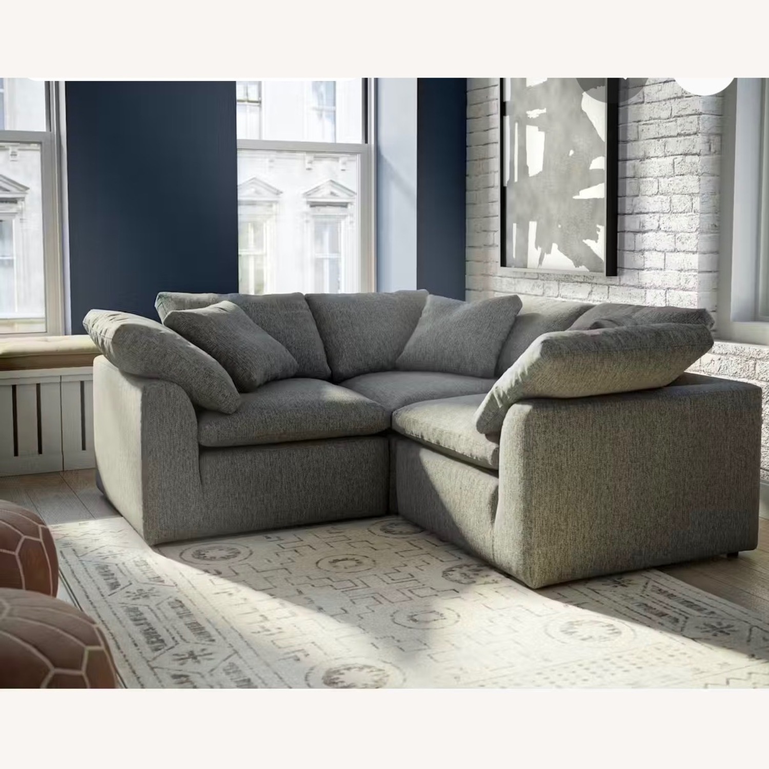 Joybird Blue 3+ Seater Sofa - image-4