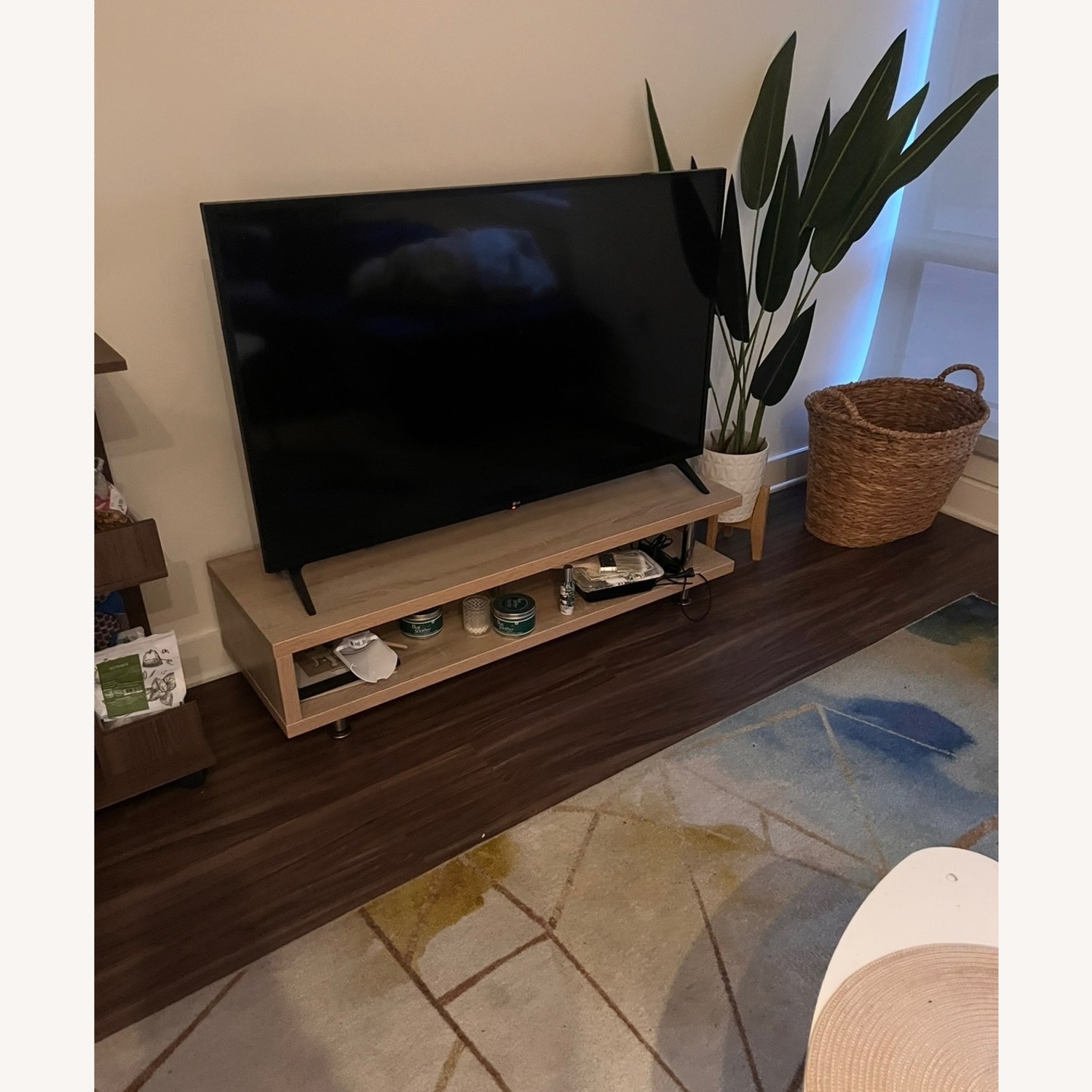 Light Brown Wood Media Storage - image-5