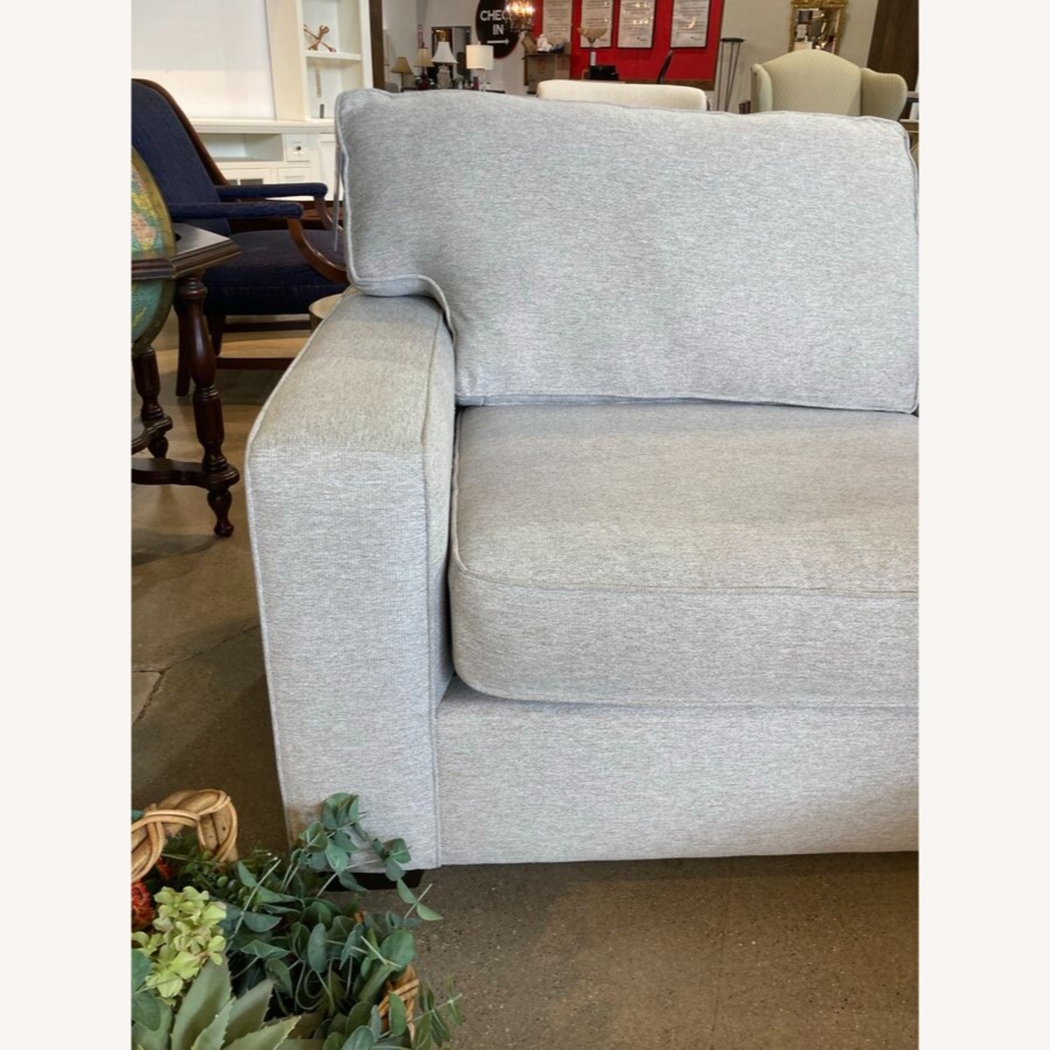 L-Shape Fabric Track Arm Sectional Dove - image-5