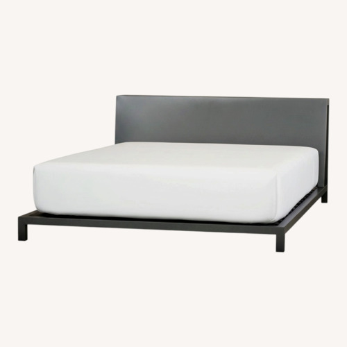 Used CB2 Alpine Dark Gray Queen Bed for sale on AptDeco