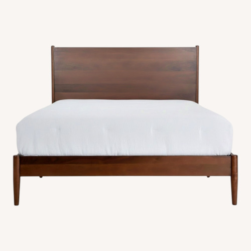Used Bob's Discount Furniture Bettie Dark Brown Wood King Bed for sale on AptDeco