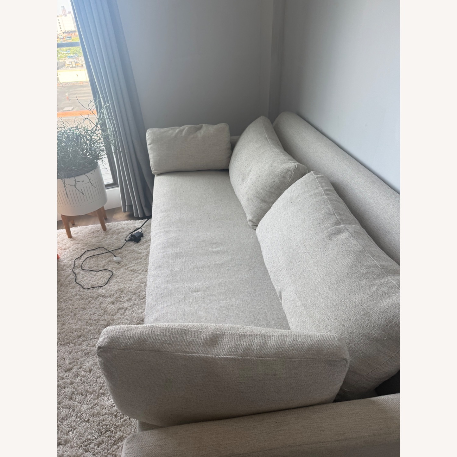 West Elm Marin Natural Fabric Sleeper Sofa - image-3
