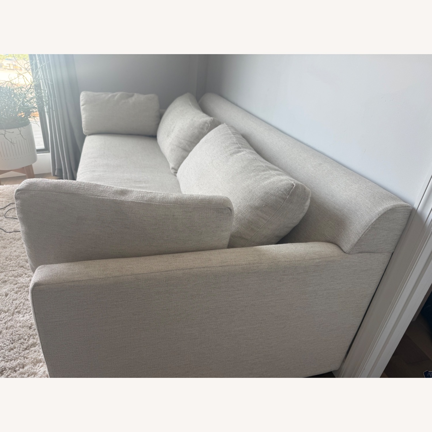 West Elm Marin Natural Fabric Sleeper Sofa - image-2