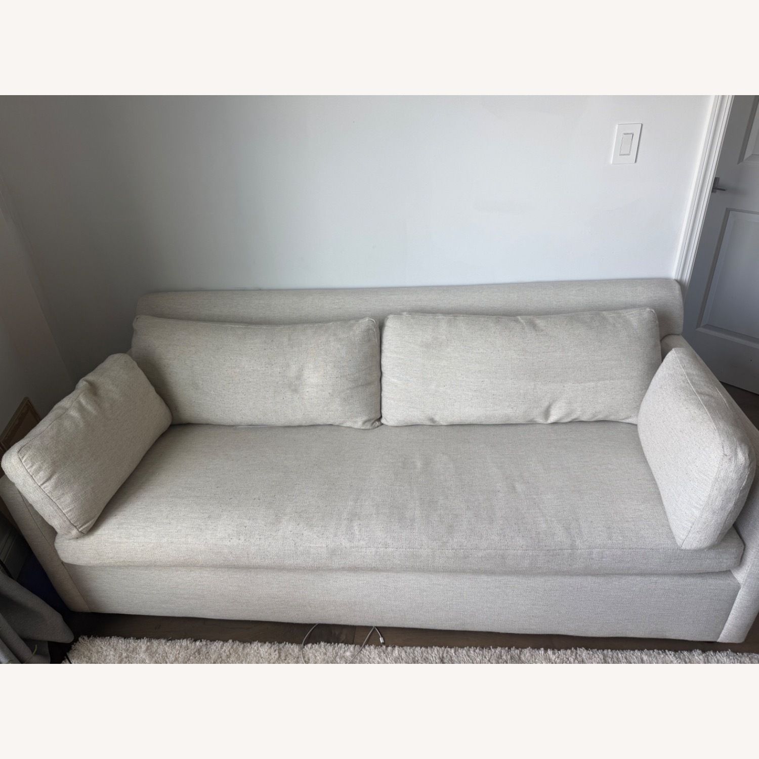 West Elm Marin Natural Fabric Sleeper Sofa - image-1