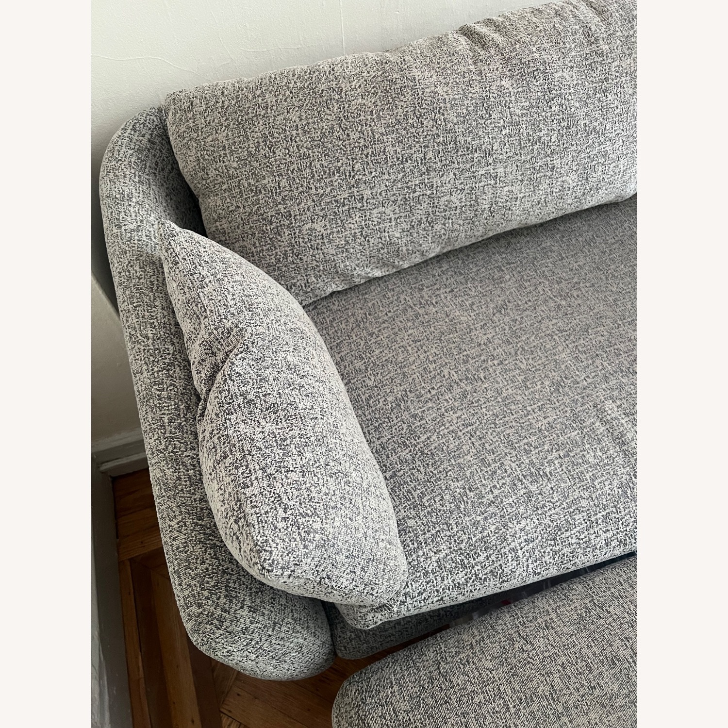 Albany Park Light Gray 3+ Seater Sofa With Ottoman - image-3