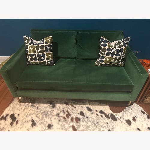 Used ABC Carpet and Home Green Velvet 2 Seater Sofa for sale on AptDeco