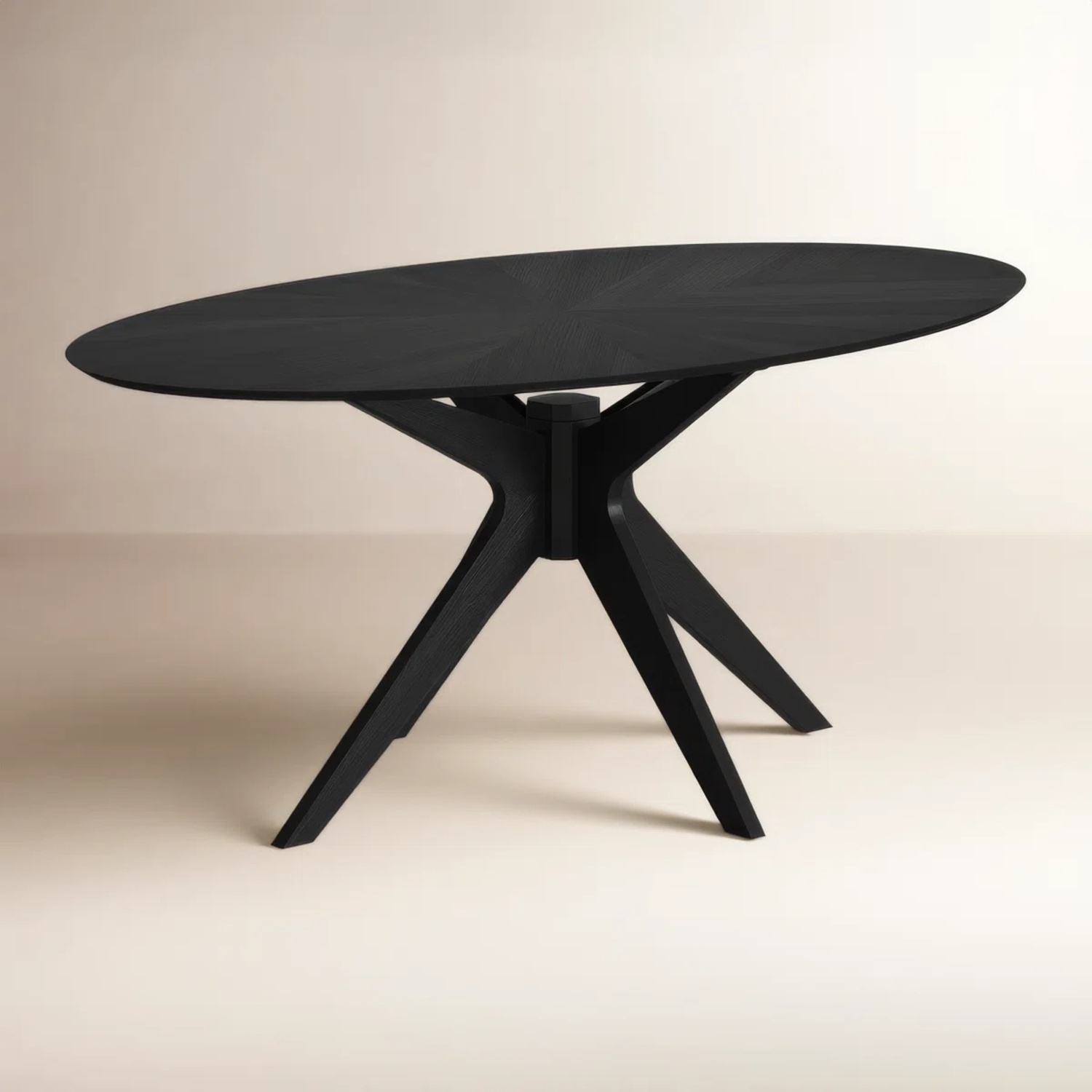 AllModern Fenway Black Wood Dining Table - image-4