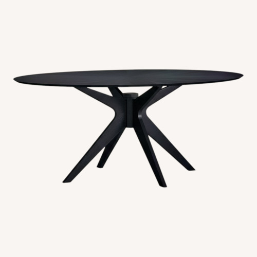Used AllModern Fenway Black Wood Dining Table for sale on AptDeco