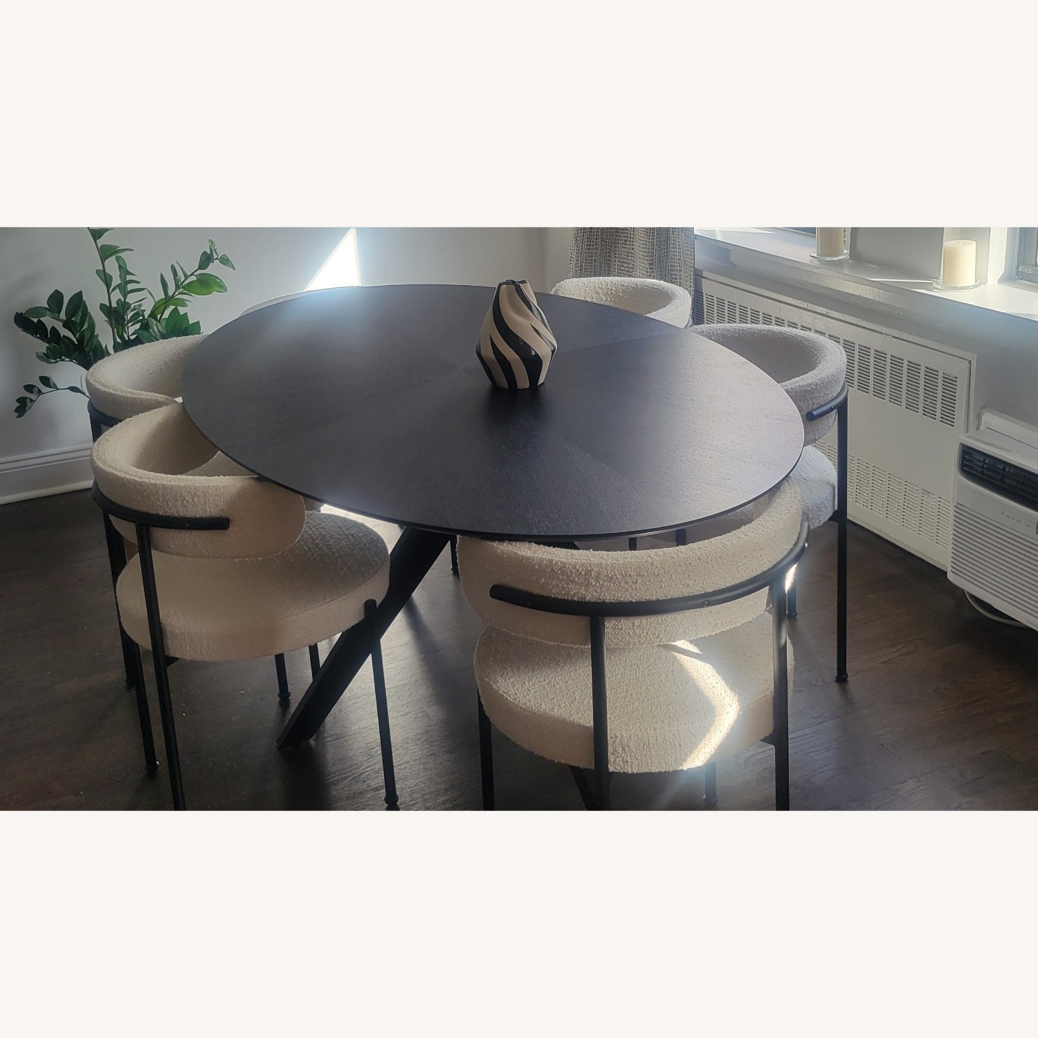 AllModern Fenway Black Wood Dining Table - image-1