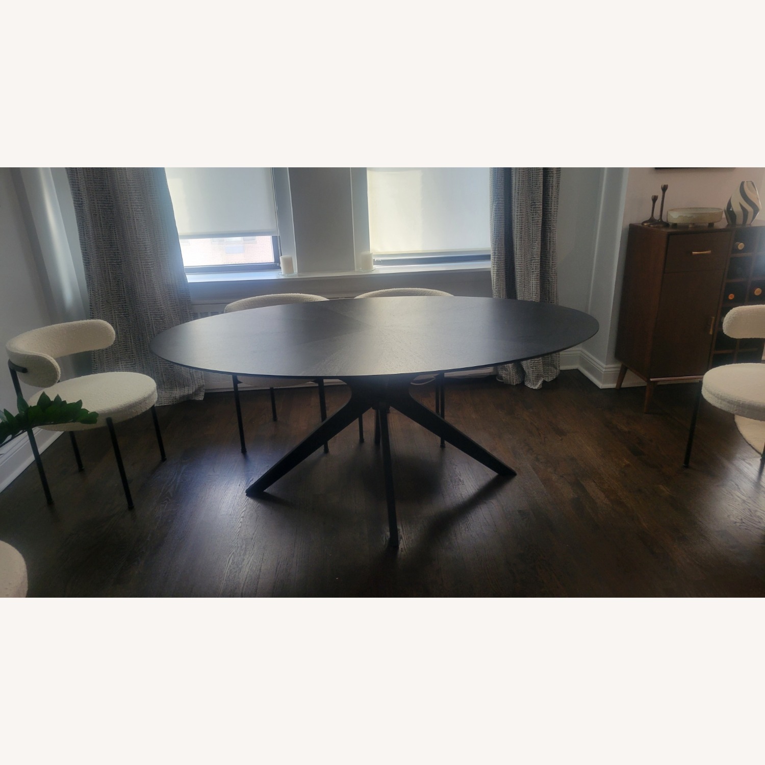 AllModern Fenway Black Wood Dining Table - image-3