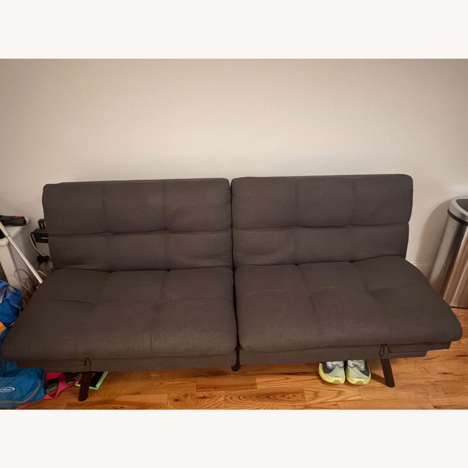 Convertible Futon Sofa Bed – Dark Grey - image-3