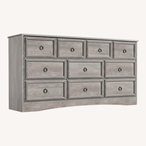 Used LGHM Light Gray Wood Dresser for sale on AptDeco