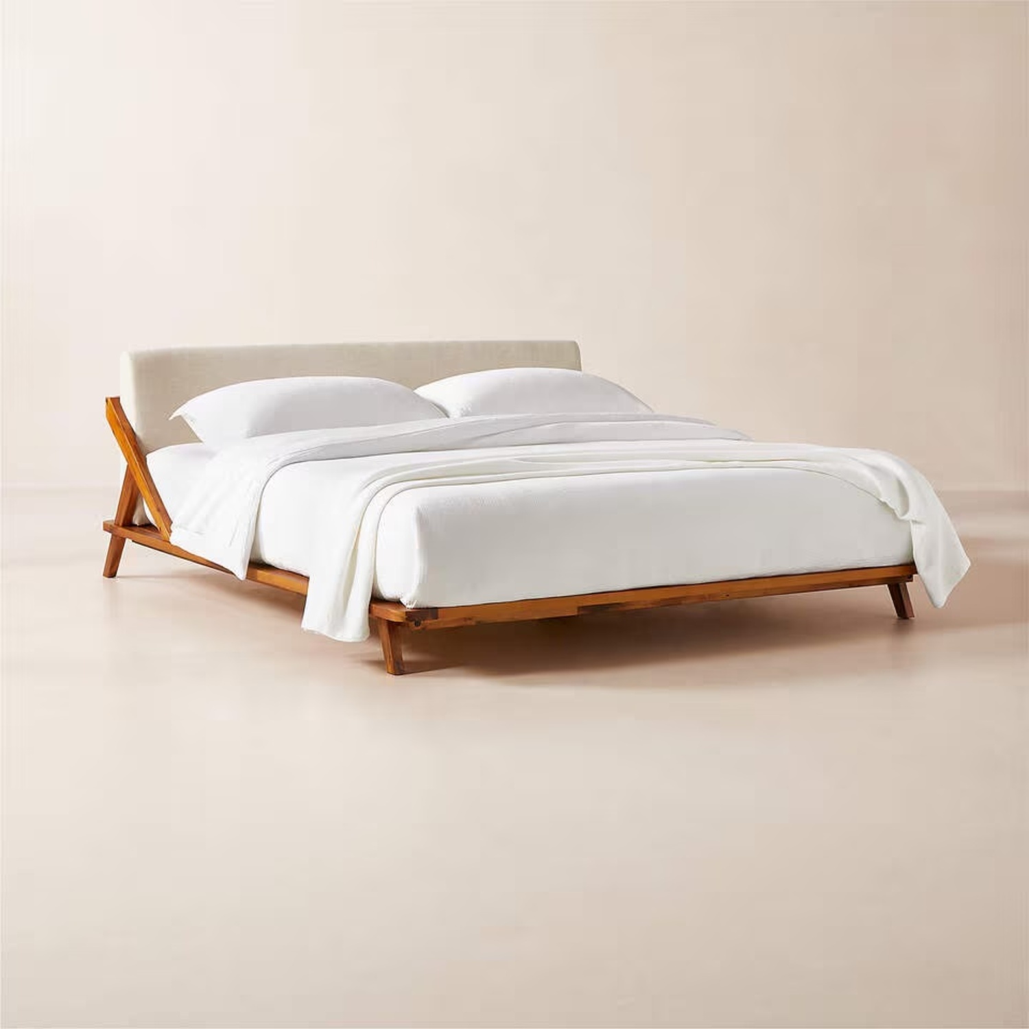 CB2 Drommen Acacia Wood Bed - image-4