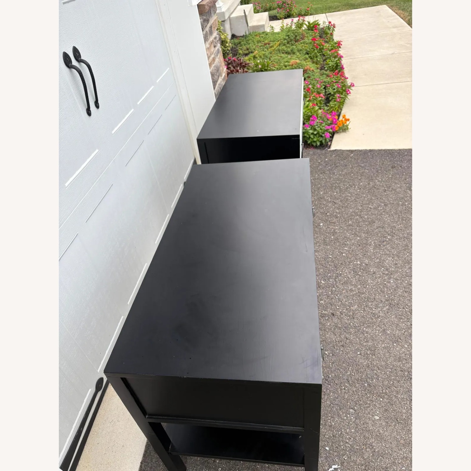 Pair of Modern Black And White Nightstands - image-6