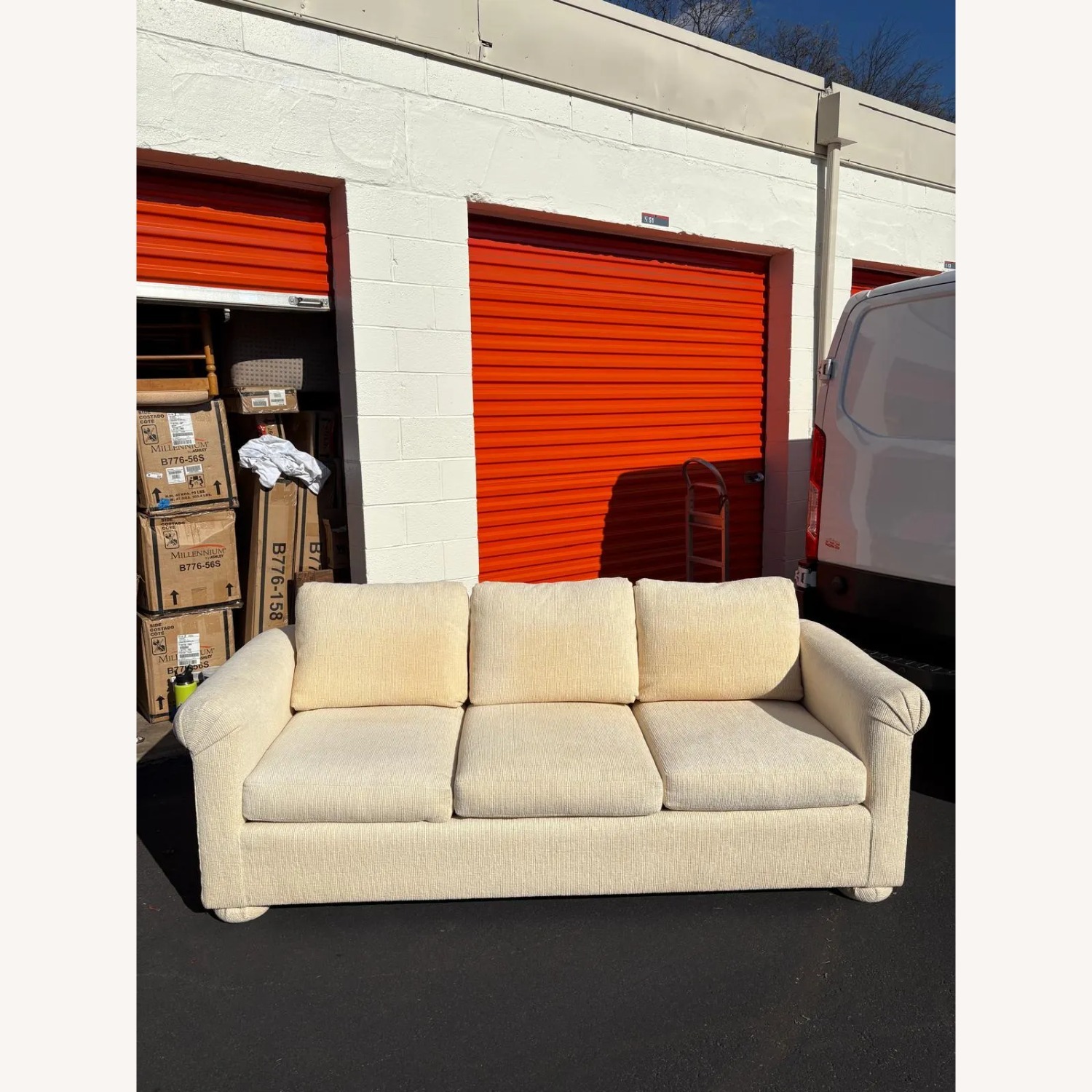Mason-Art Cream Upholstered Sofa - image-9