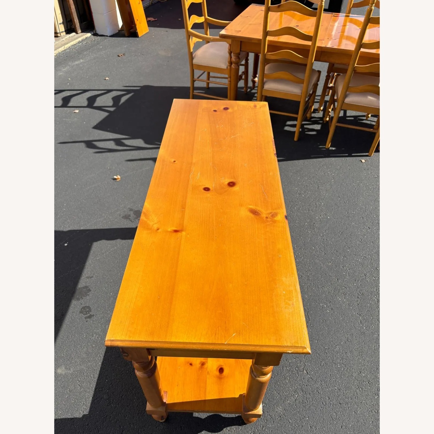 Knotty Pine Console Table - image-8