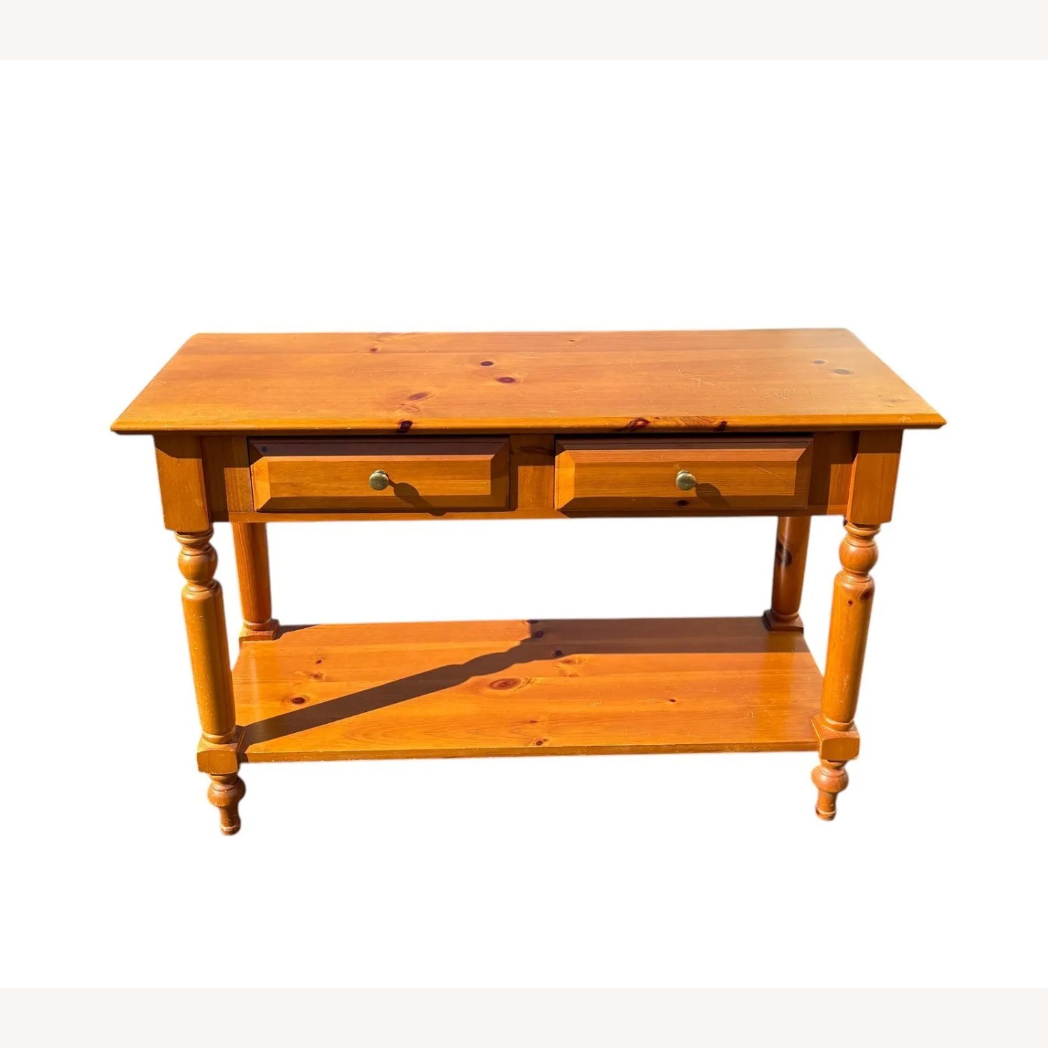 Knotty Pine Console Table - image-1