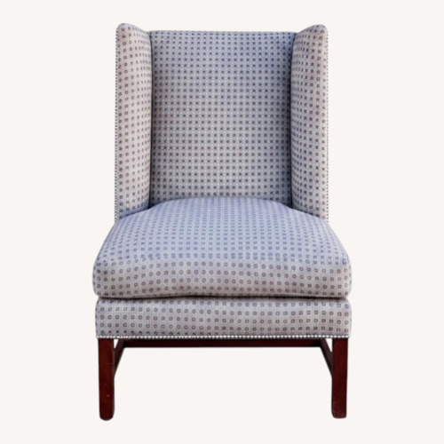 Used Wingback Accent Chair & Matching Ottoman for sale on AptDeco