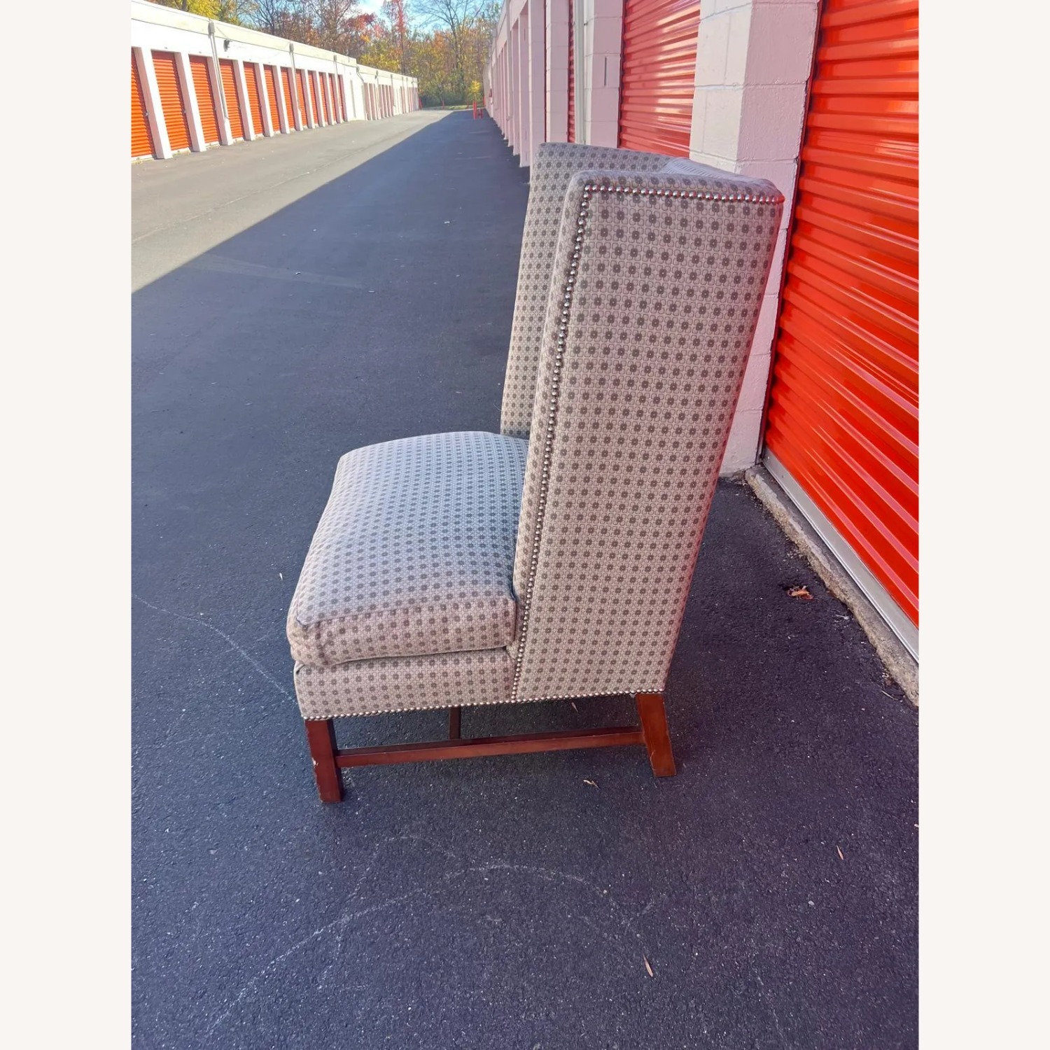 Wingback Accent Chair & Matching Ottoman - image-3