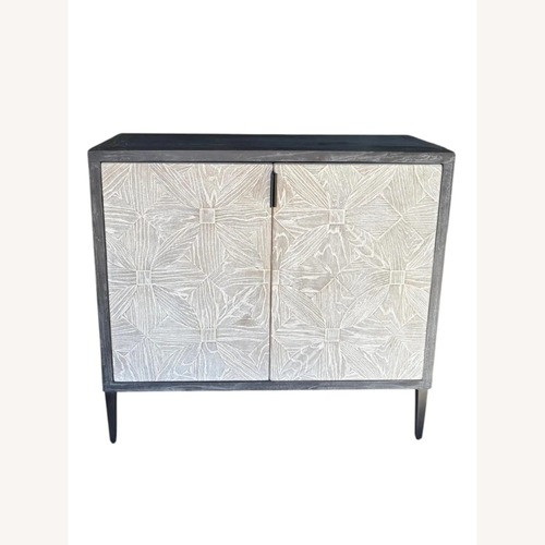 Used Uttermost Carved Wood Accent Cabinet for sale on AptDeco