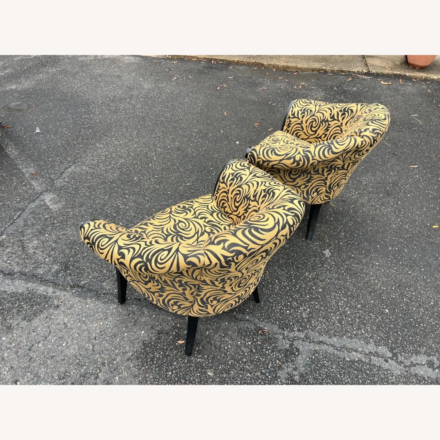 Pair of Vintage Upholstered Barrel Club Chairs - image-6