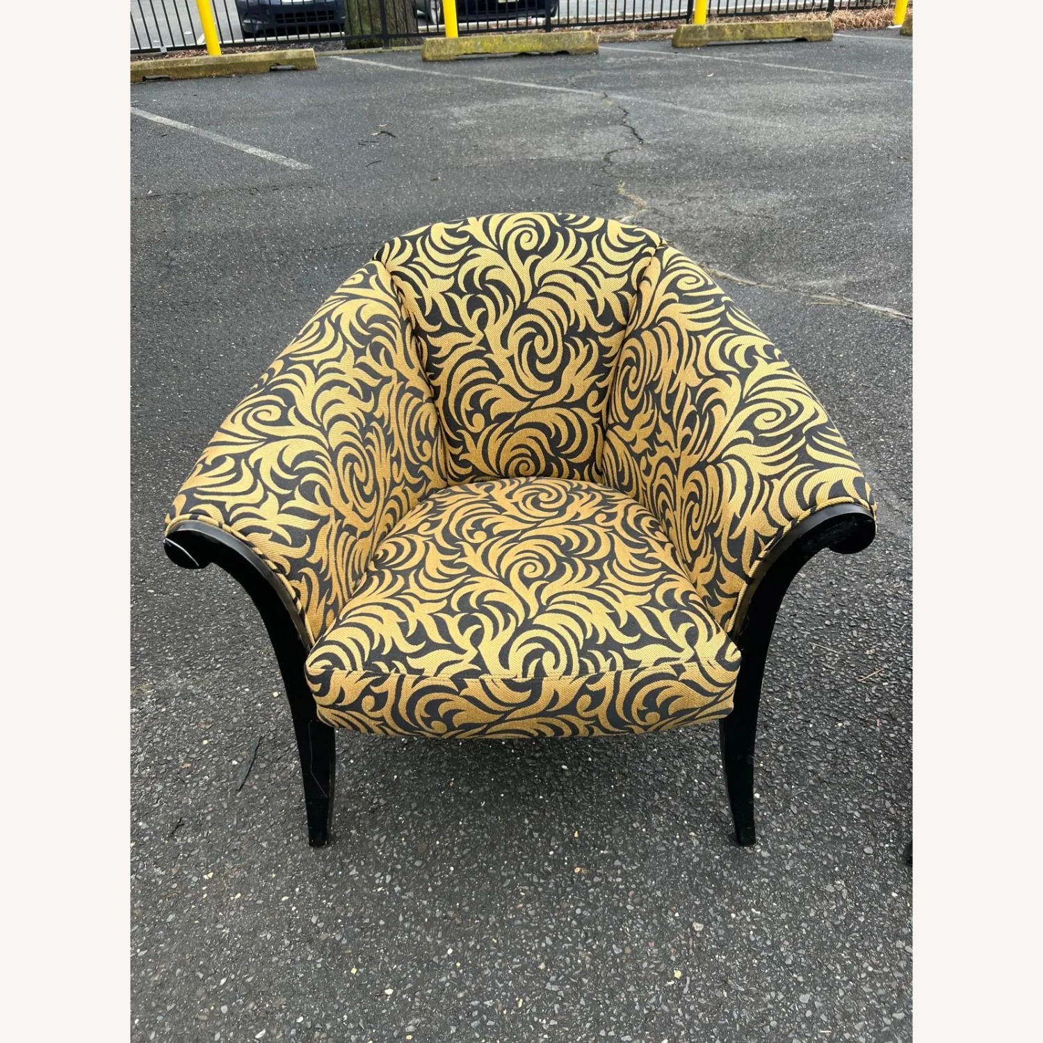 Pair of Vintage Upholstered Barrel Club Chairs - image-4