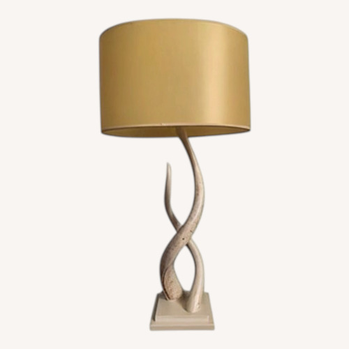 Used ABC Carpet and Home White Wood Table Lamp for sale on AptDeco