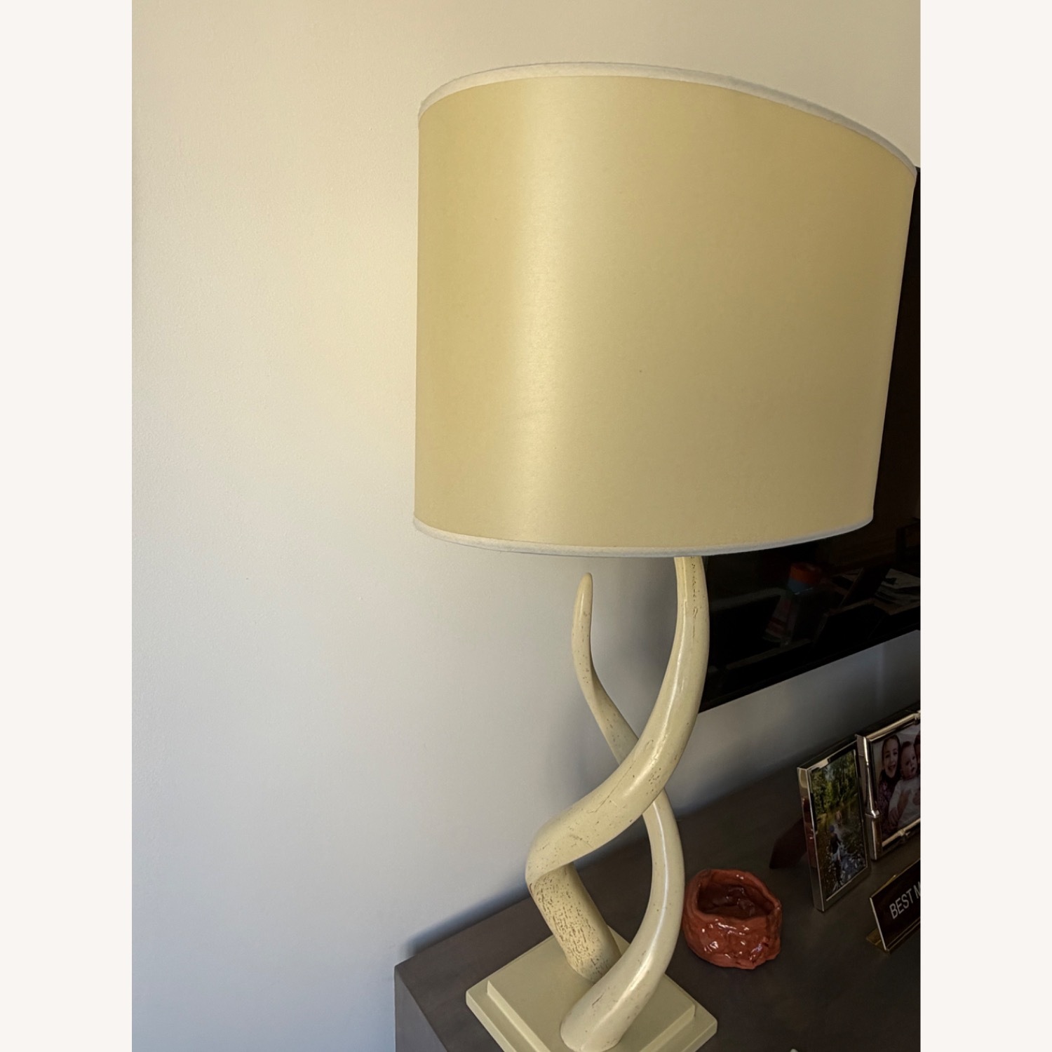 ABC Carpet and Home White Wood Table Lamp - image-3