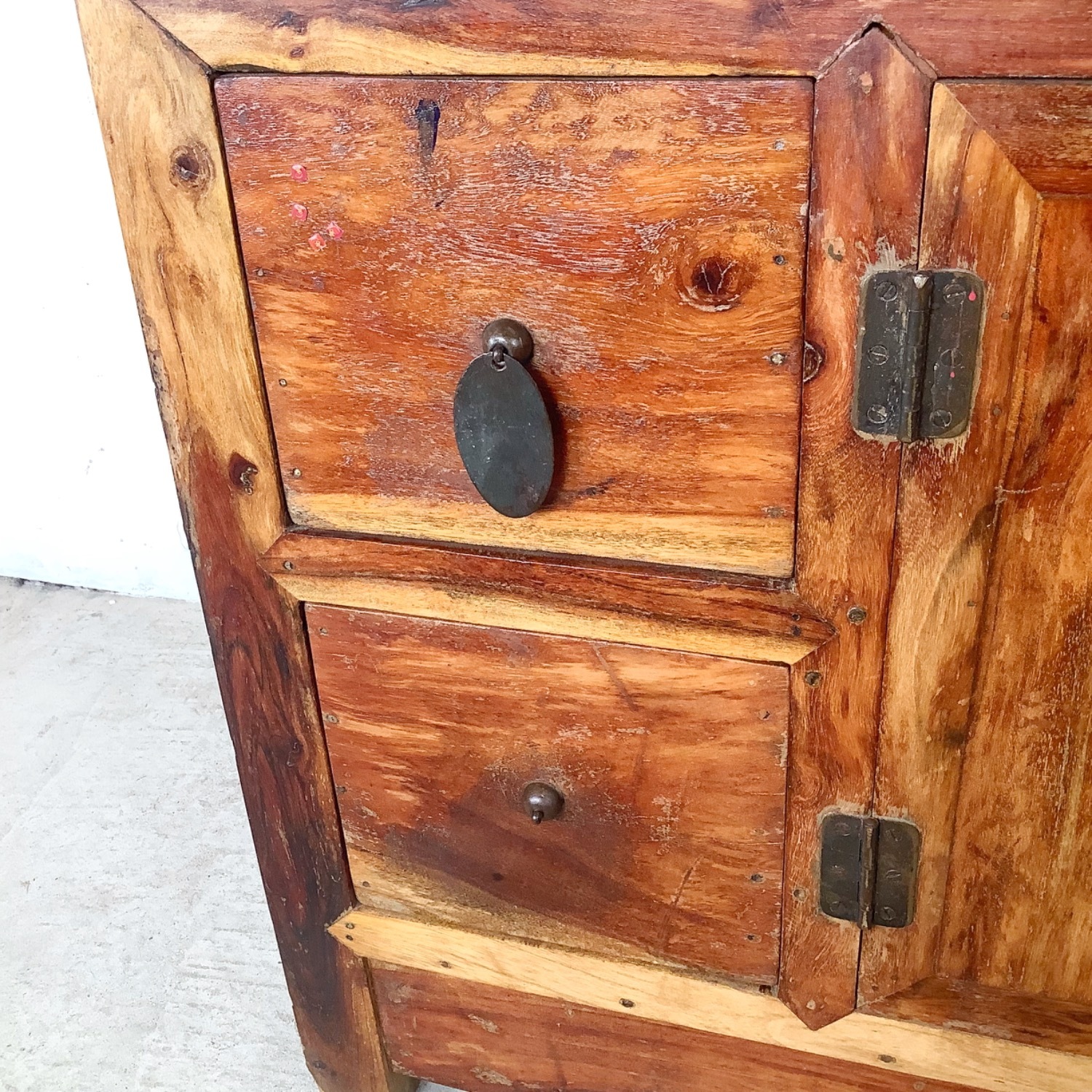 Antique Chinese Provincial Elmwood Cabinet - image-14