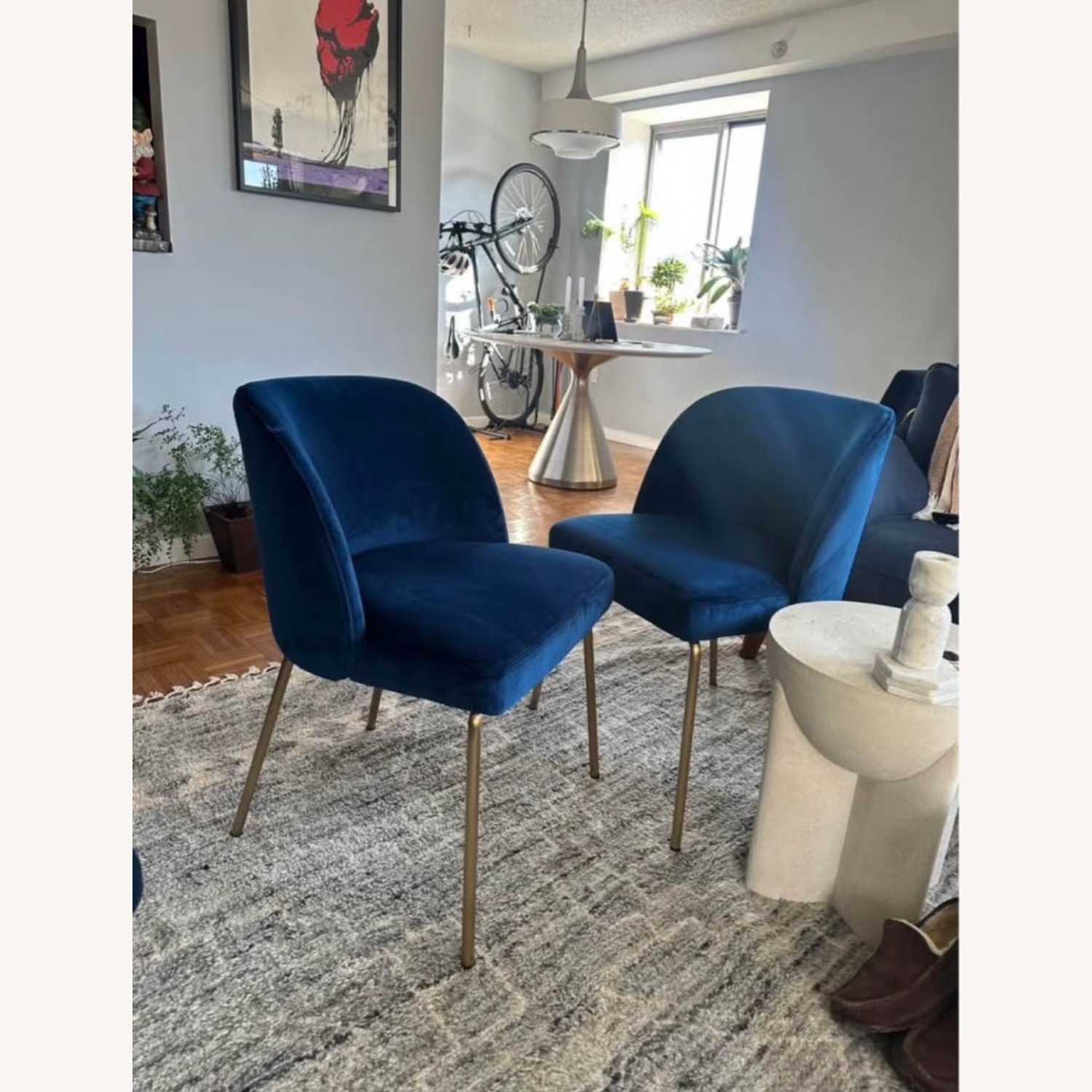 Interior Define Graham Blue Dining Chairs - image-1